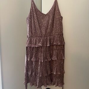 She + Sky Dusty Pink Tiered Midi Dress